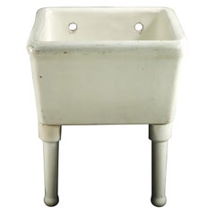 Used White Earthenware Wall Mount Slop Sink w Legs Brooklyn, NY