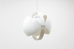White “Eclipse” Pull Down Pendant by Dijkstra Lampen 70s