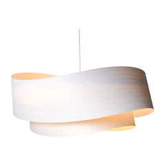 Pendentif chandelier 20" en placage de bois Whiting