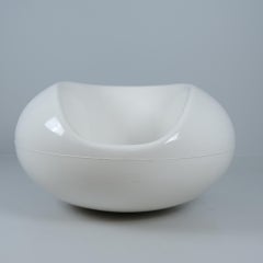 White Eero Aarnio Iconic Pastilli 'Pastille' Chair, Fibreglass Asko, 1980s