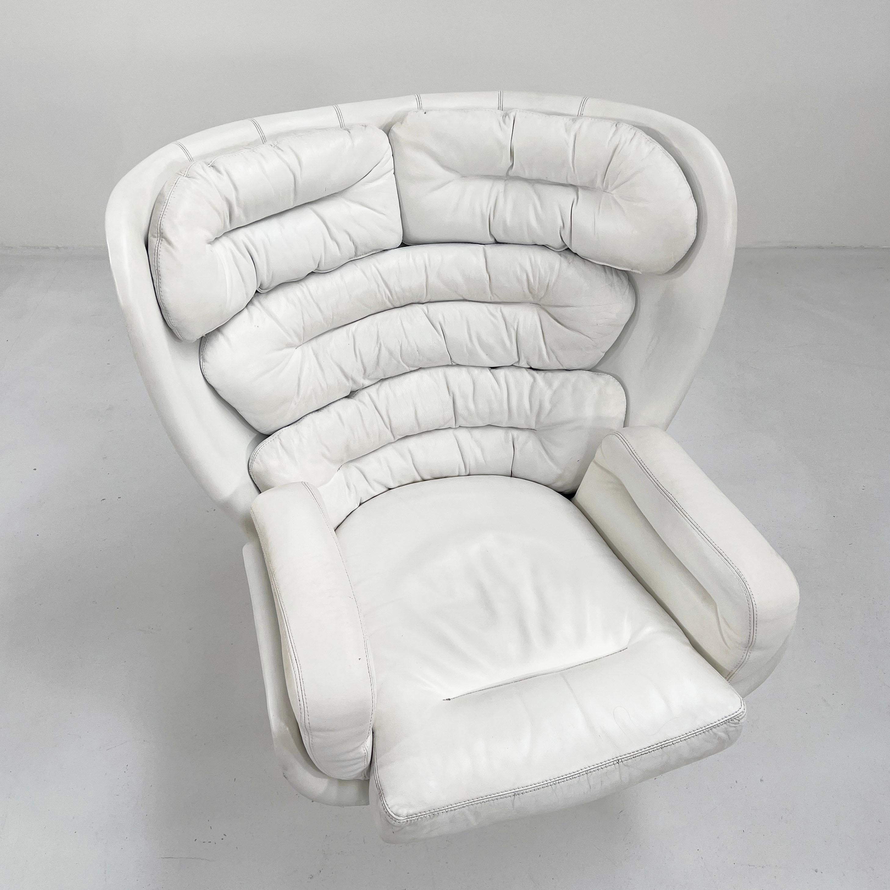 White Elda Lounge Chair by Joe Colombo for Comfort, 1960s 5