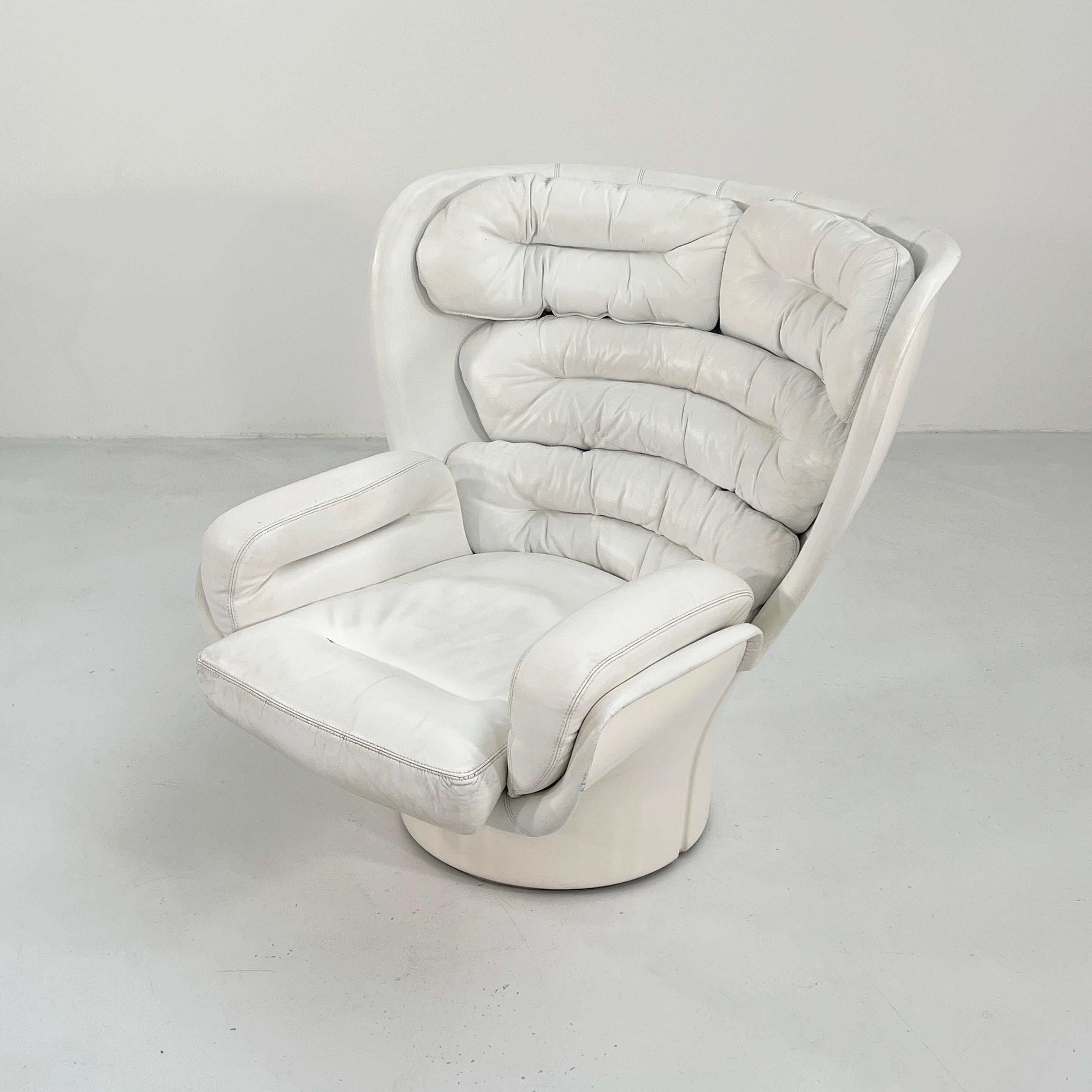 White Elda Lounge Chair by Joe Colombo for Comfort, 1960s 10