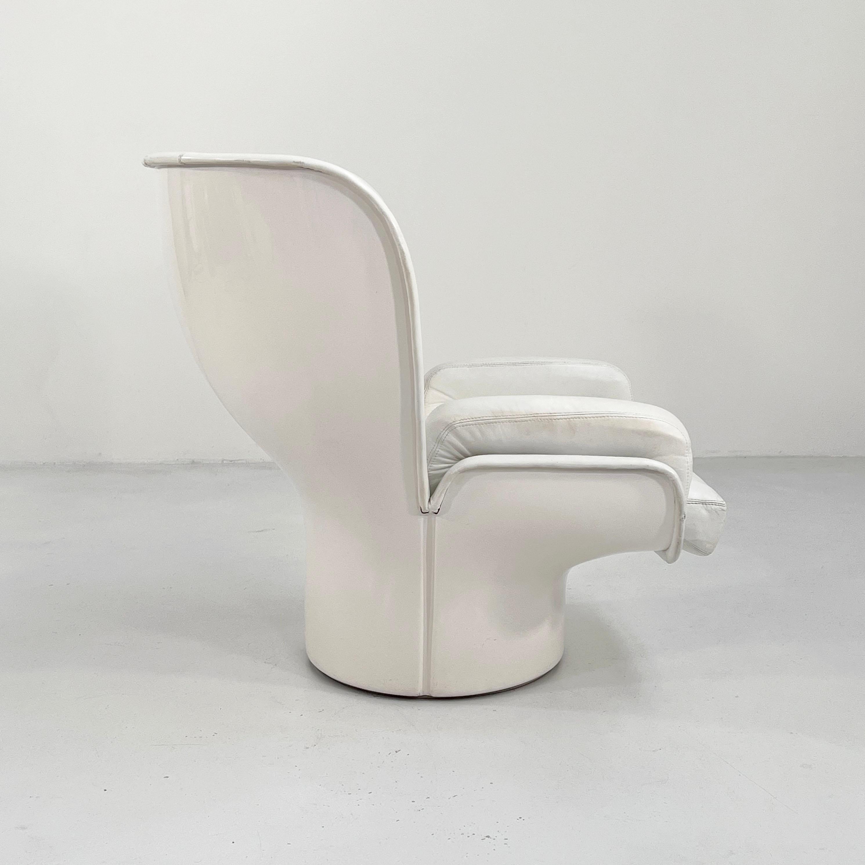 Mid-20th Century White Elda Lounge Chair by Joe Colombo for Comfort, 1960s
