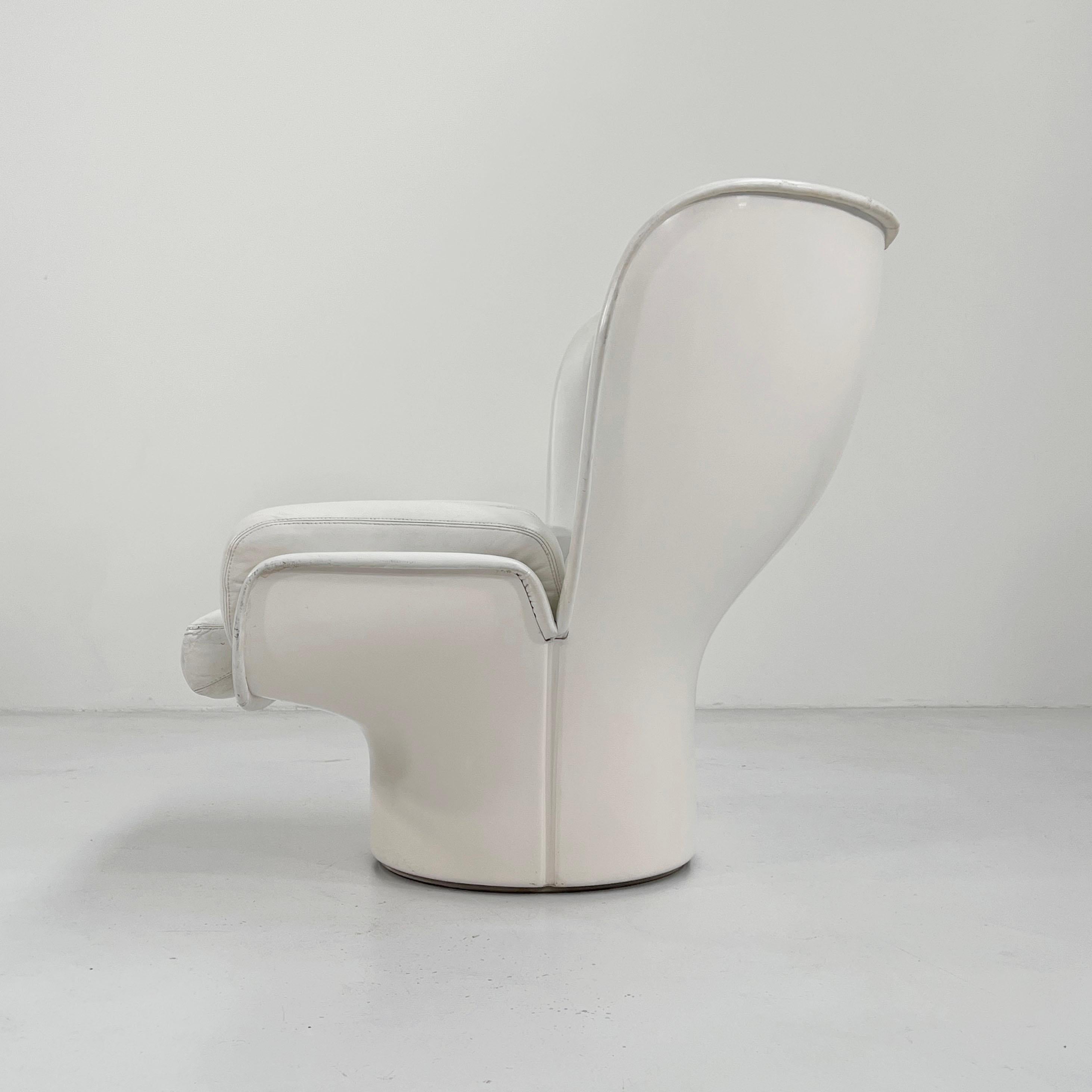 White Elda Lounge Chair by Joe Colombo for Comfort, 1960s 1