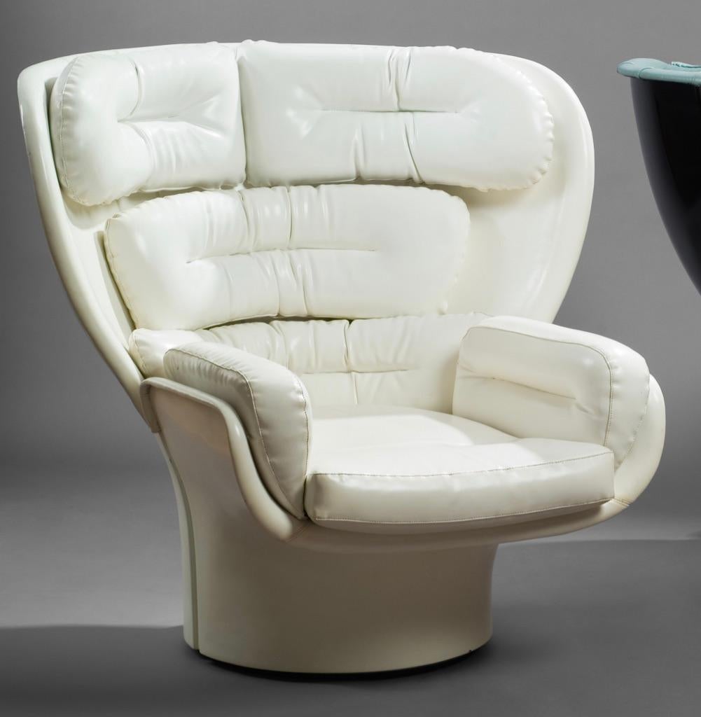 Molded 1960s Elda lounge chair by Joe Colombo