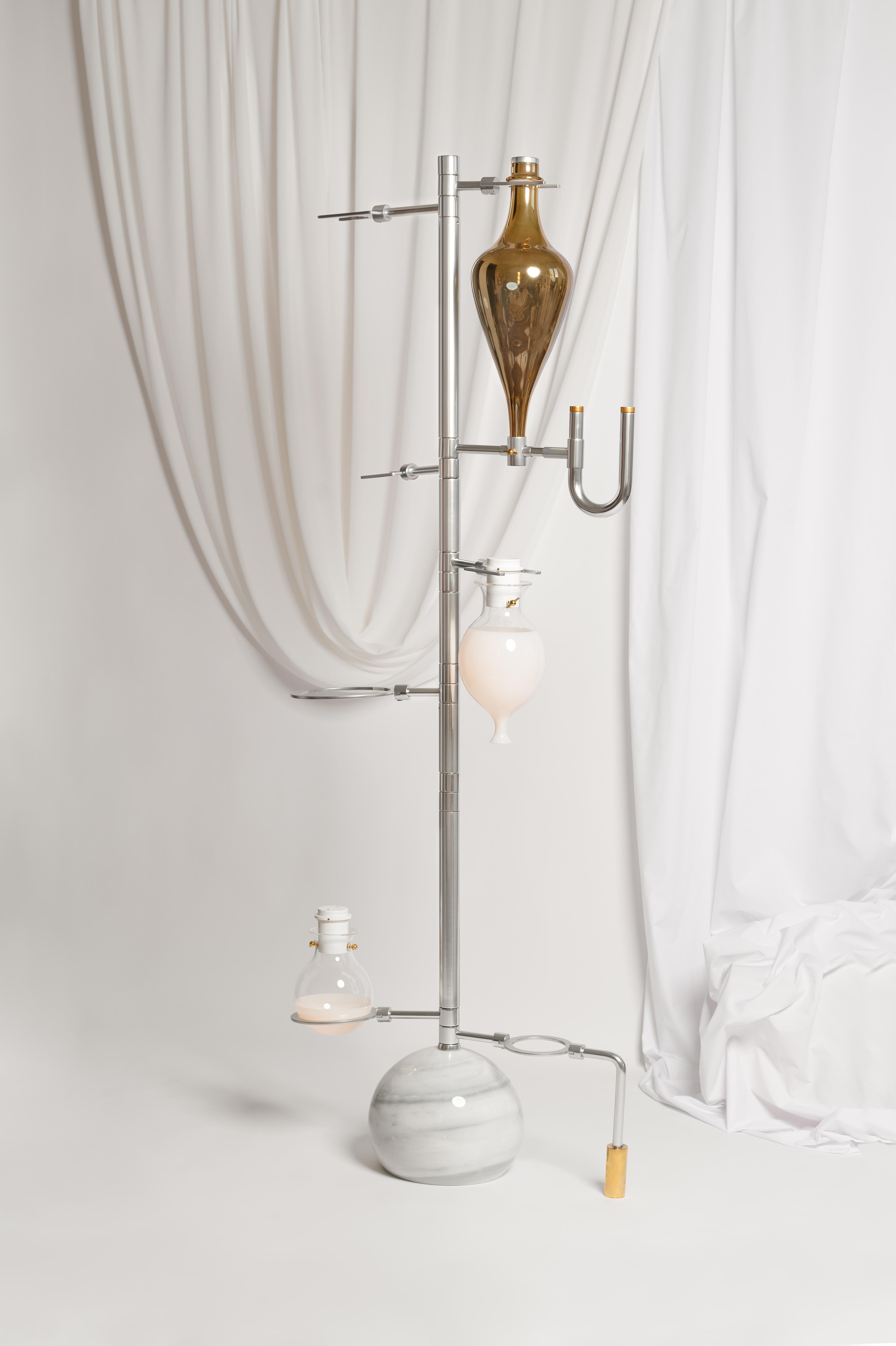 Weiße Emotional Lab-Skulptur-Leuchte in Weiß von Hania Jneid im Angebot 11