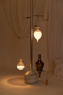 White Emotional Lab Sculptural Light by Hania Jneid