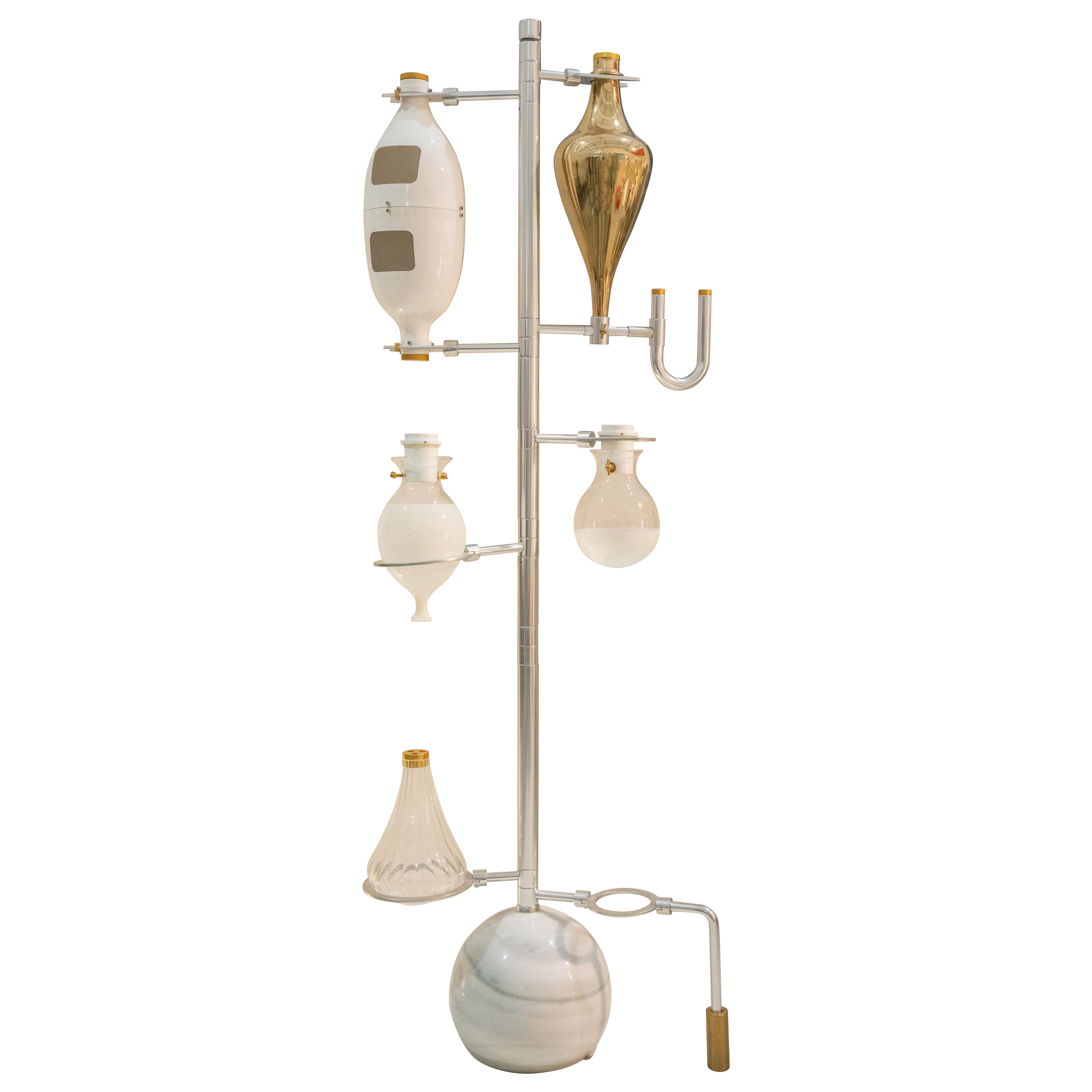 Weiße Emotional Lab-Skulptur-Leuchte in Weiß von Hania Jneid im Angebot