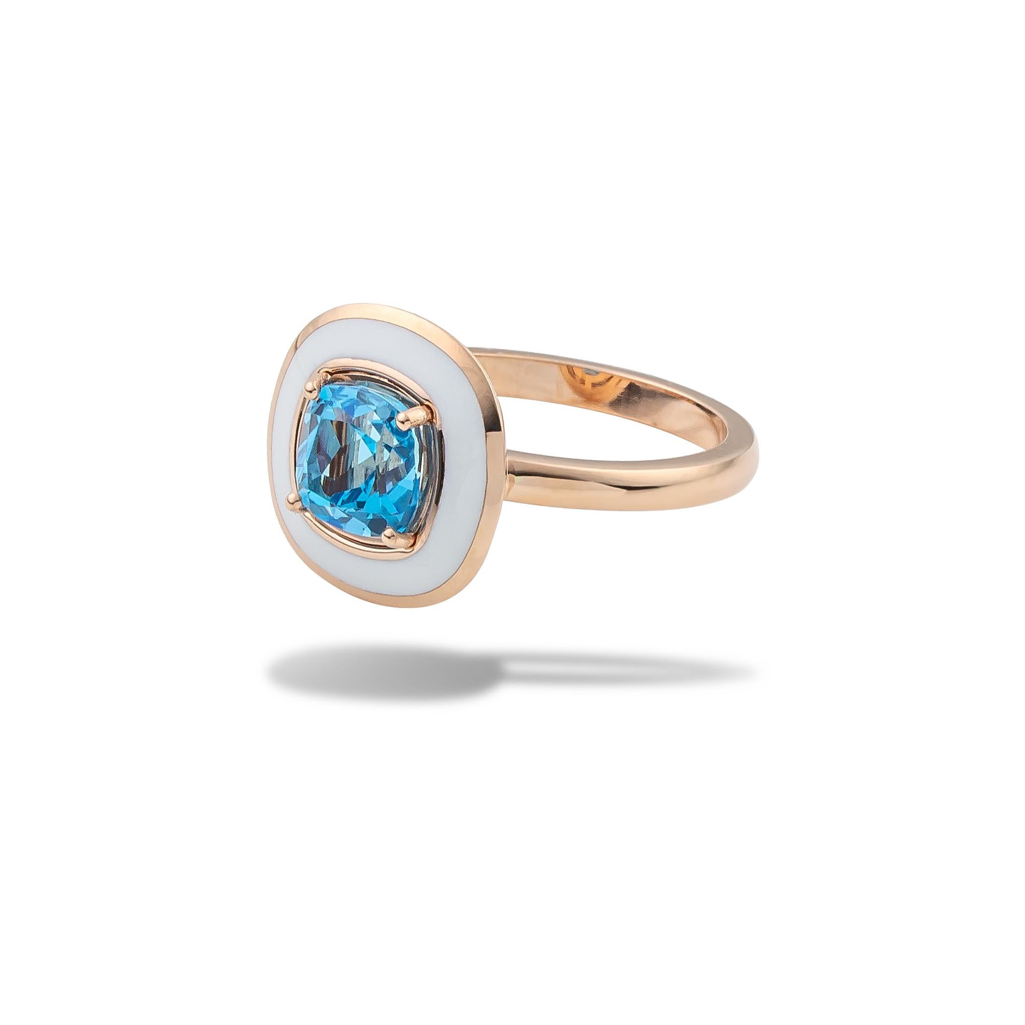 cushion cut london blue topaz ring