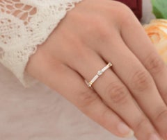 White Enamel Diamond 14 Karat Gold Ring