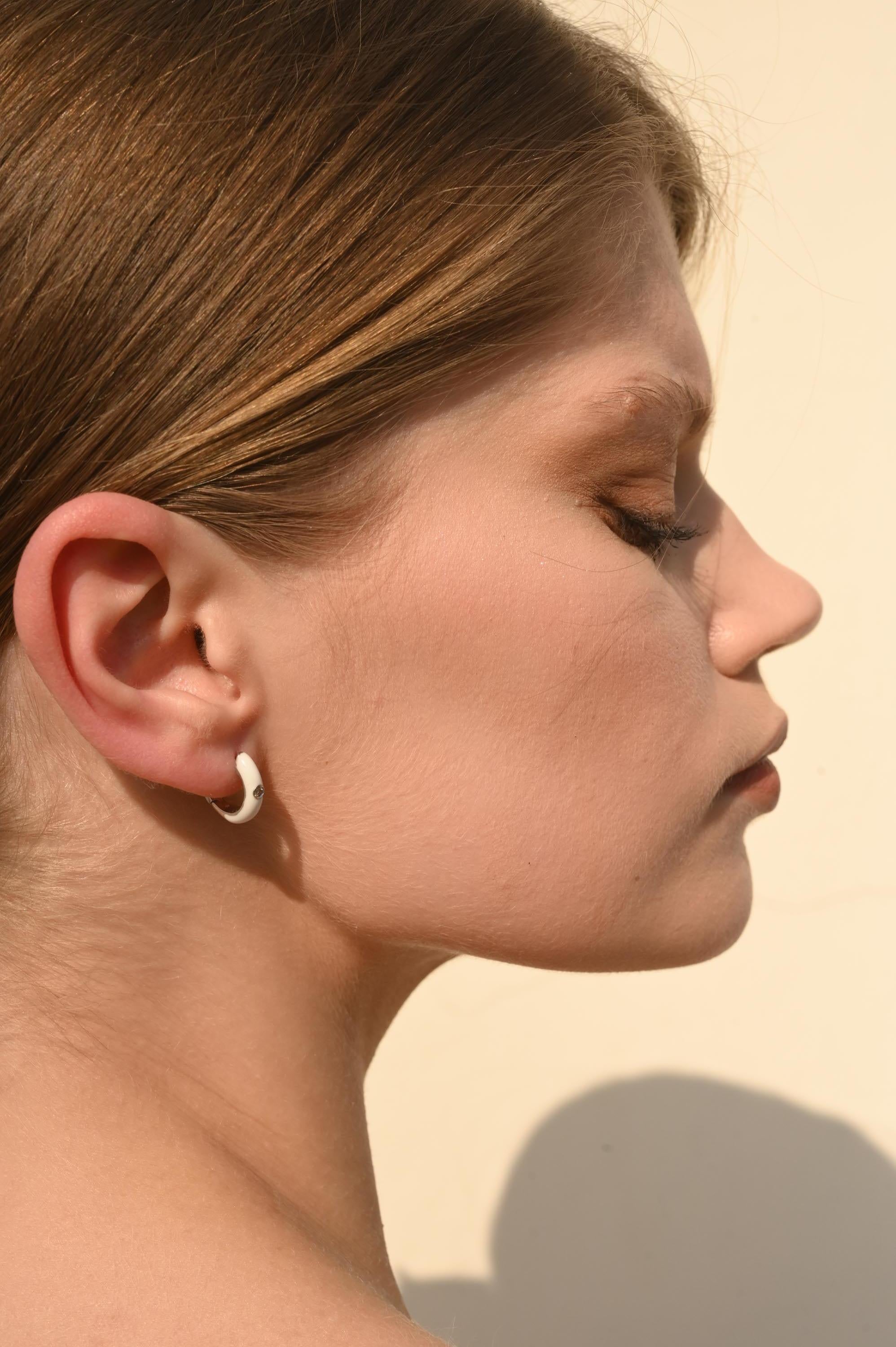enamel huggie earrings manufacturer
