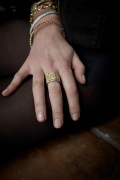 White Enamel “TRUTH” Statement Ring J Dauphin