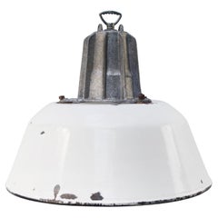 White Enamel Vintage Industrial Cast Aluminum Pendant Lamps