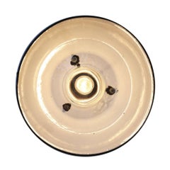 White Enamel Vintage Industrial Cast Iron Factory Pendant Lights
