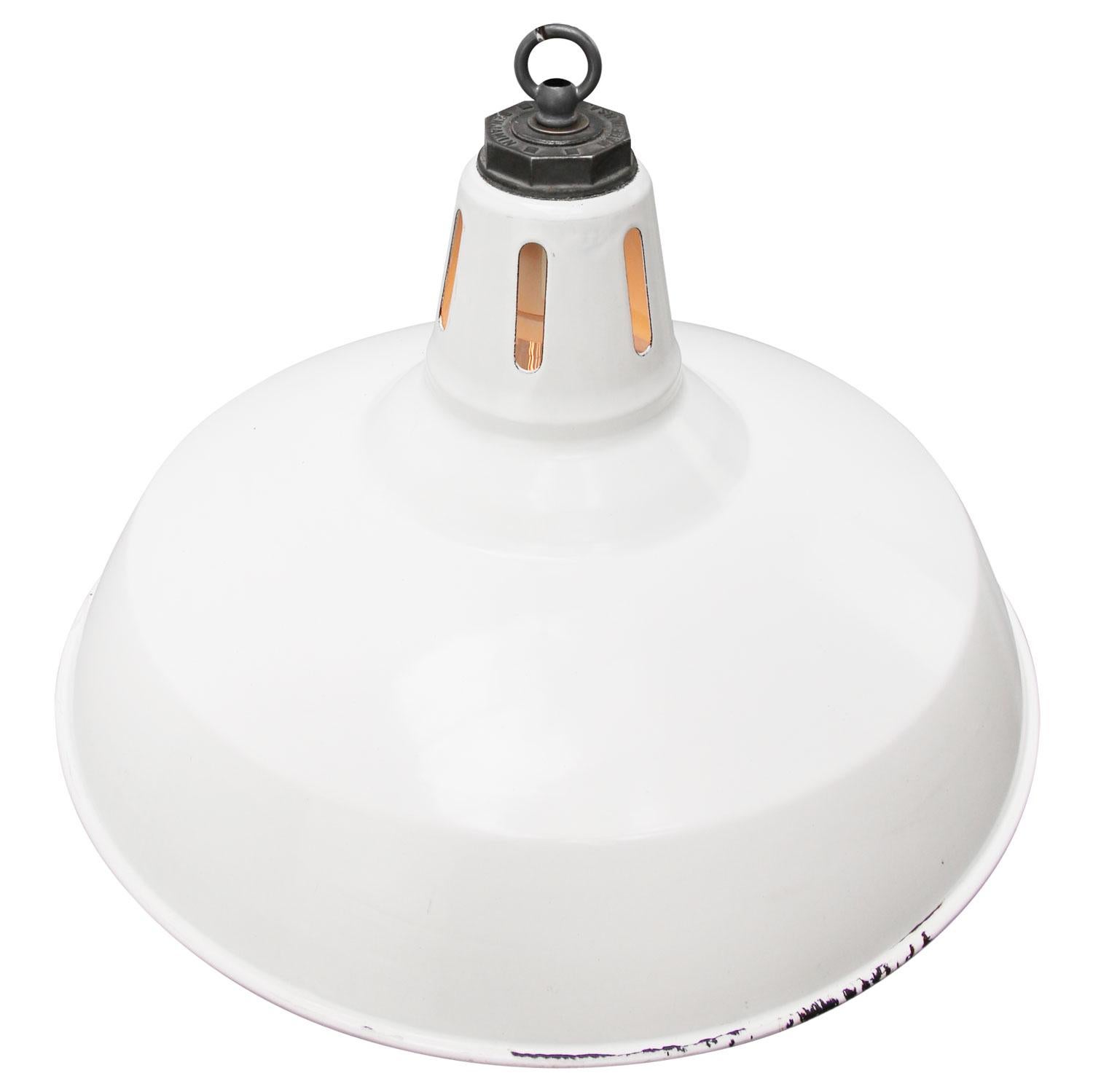 white enamel pendant light