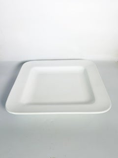 White Enameled faience Dish, France, 20th