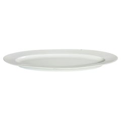 White Enameled faience Dish, France, 20th