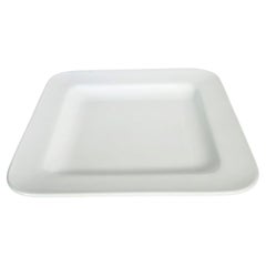 White Enameled faience Dish, France, 20th