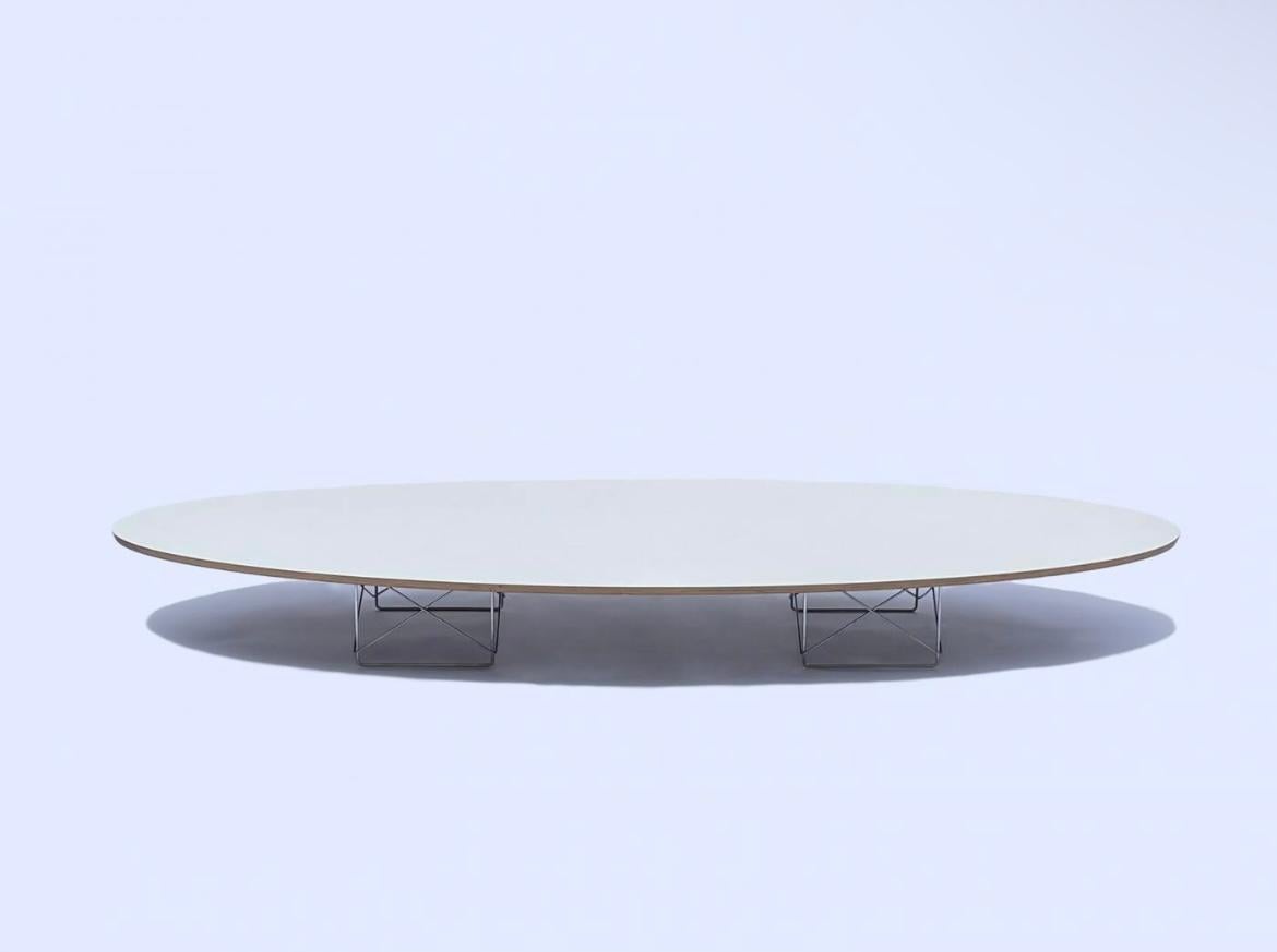 Mesa baja ETR Surfboard blanca de Charles & Ray Eames para Herman Milker en Bueno estado para la venta en West Palm Beach, FL