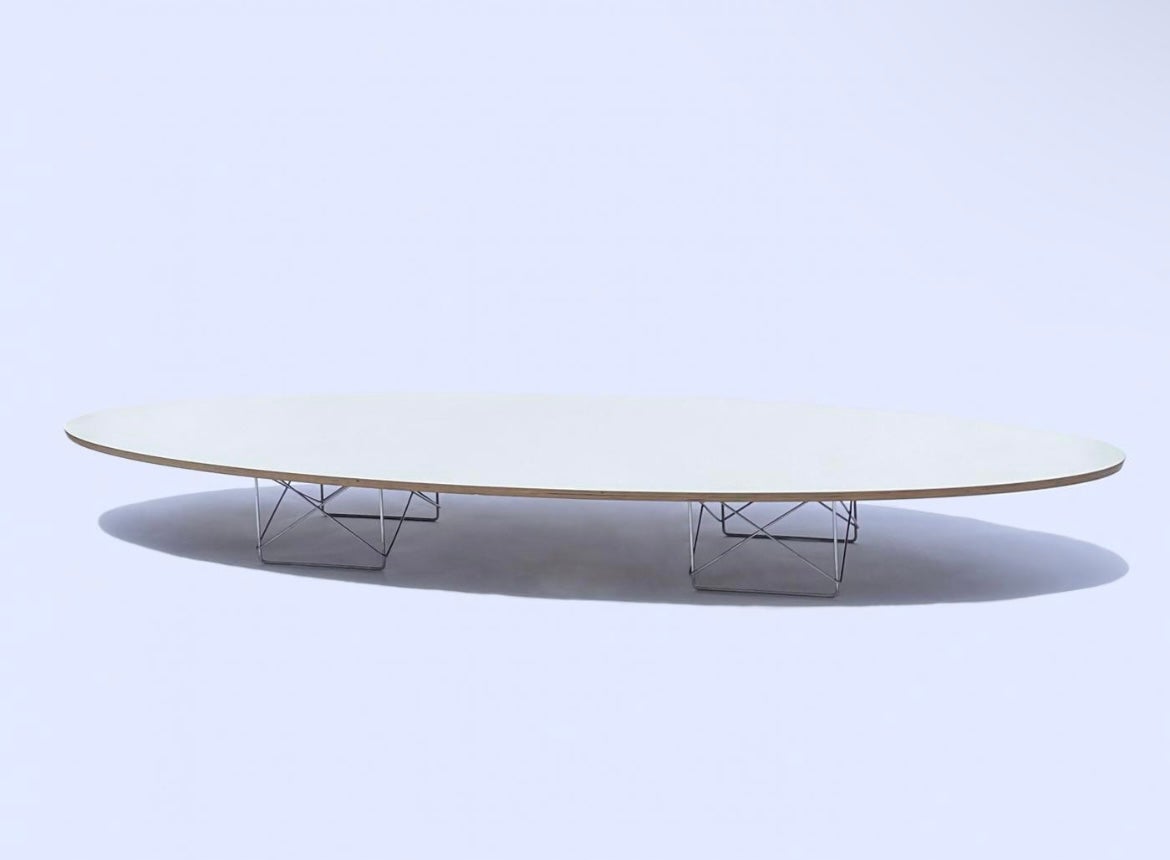 Mesa baja ETR Surfboard blanca de Charles & Ray Eames para Herman Milker en venta
