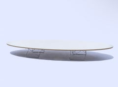 Mesa baja ETR Surfboard blanca de Charles & Ray Eames para Herman Milker