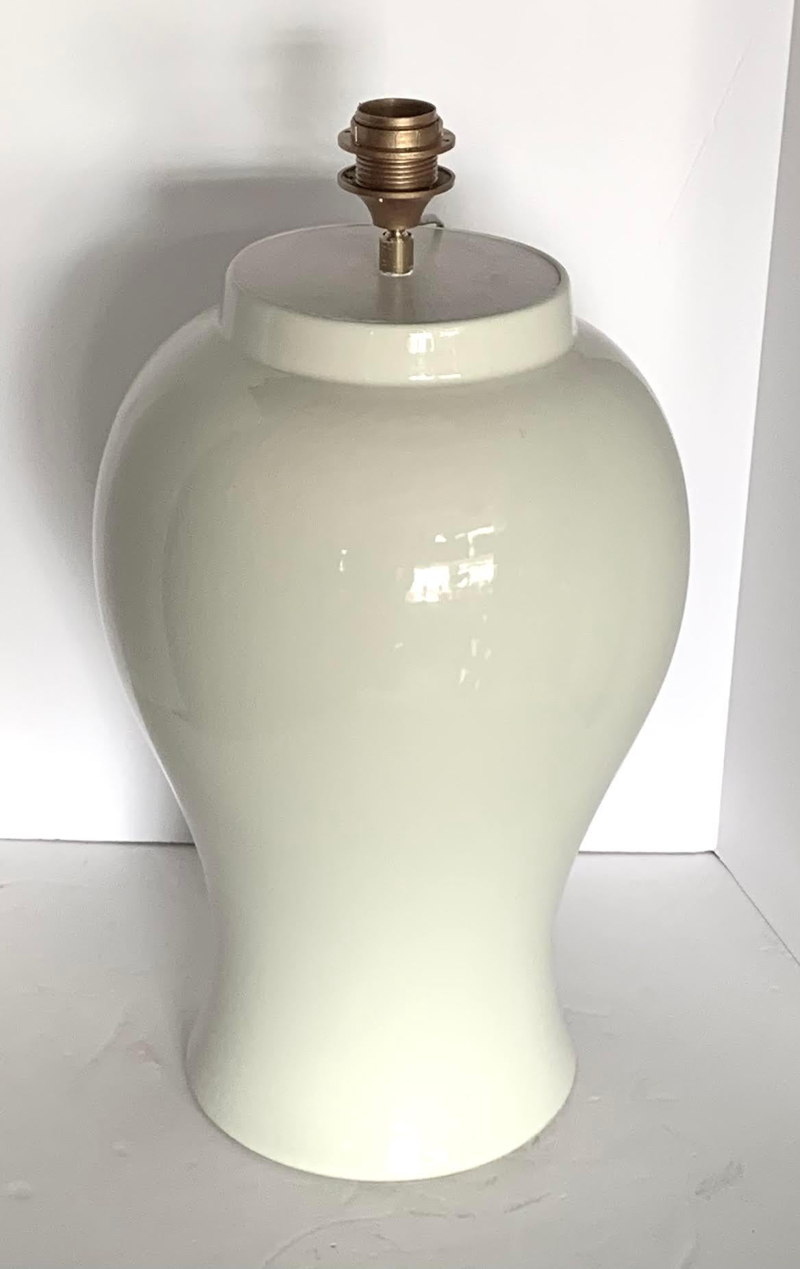 Chinese White Extra Large Classic Shaped Pair Of Lamps, China, Contemporary For Sale