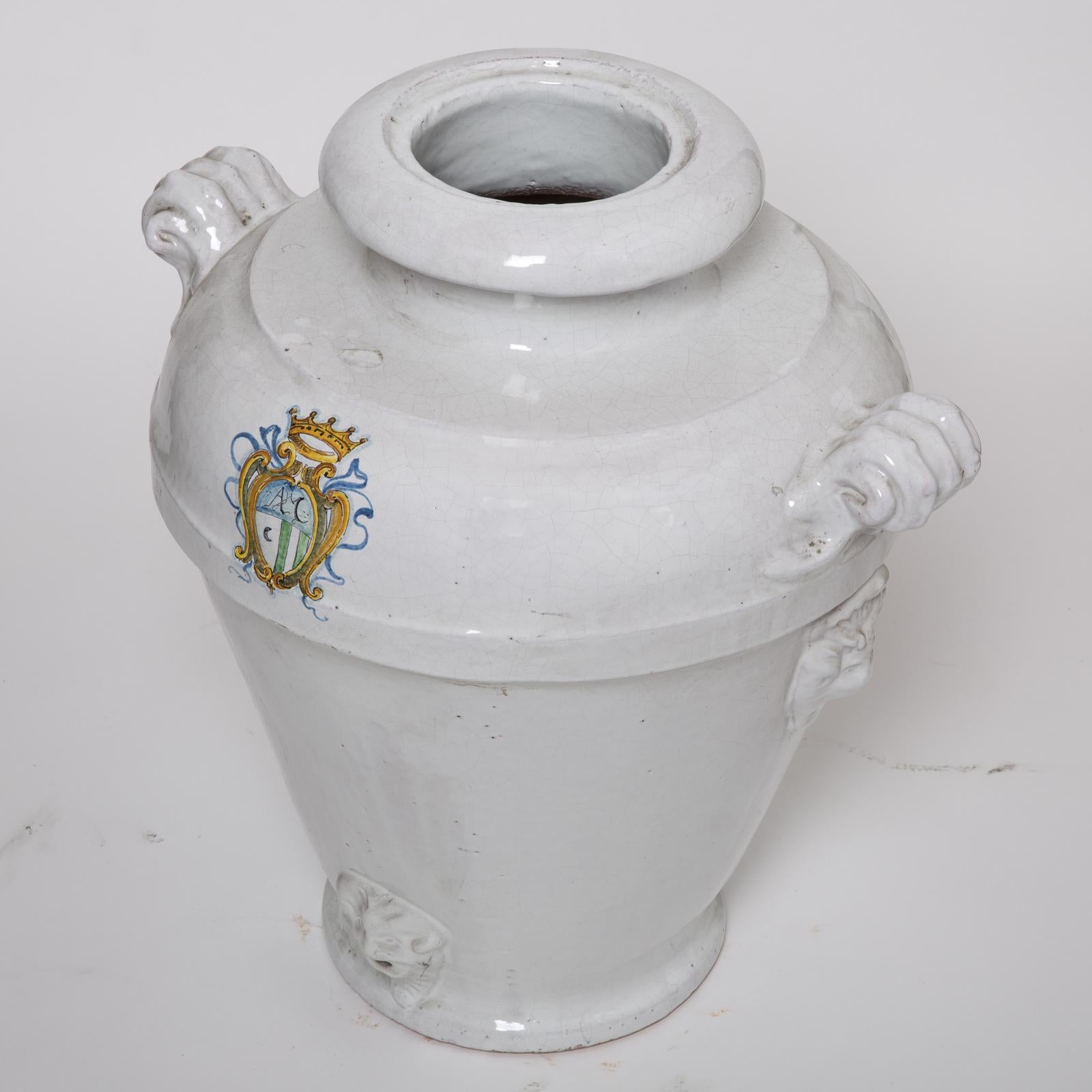 Modern White Faenza Ceramic Vase by Manetti e Masini