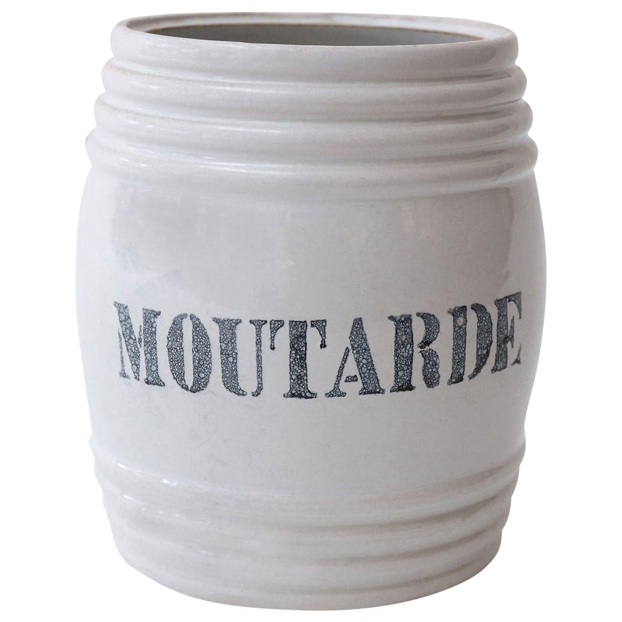 White Faience Mustard Pot