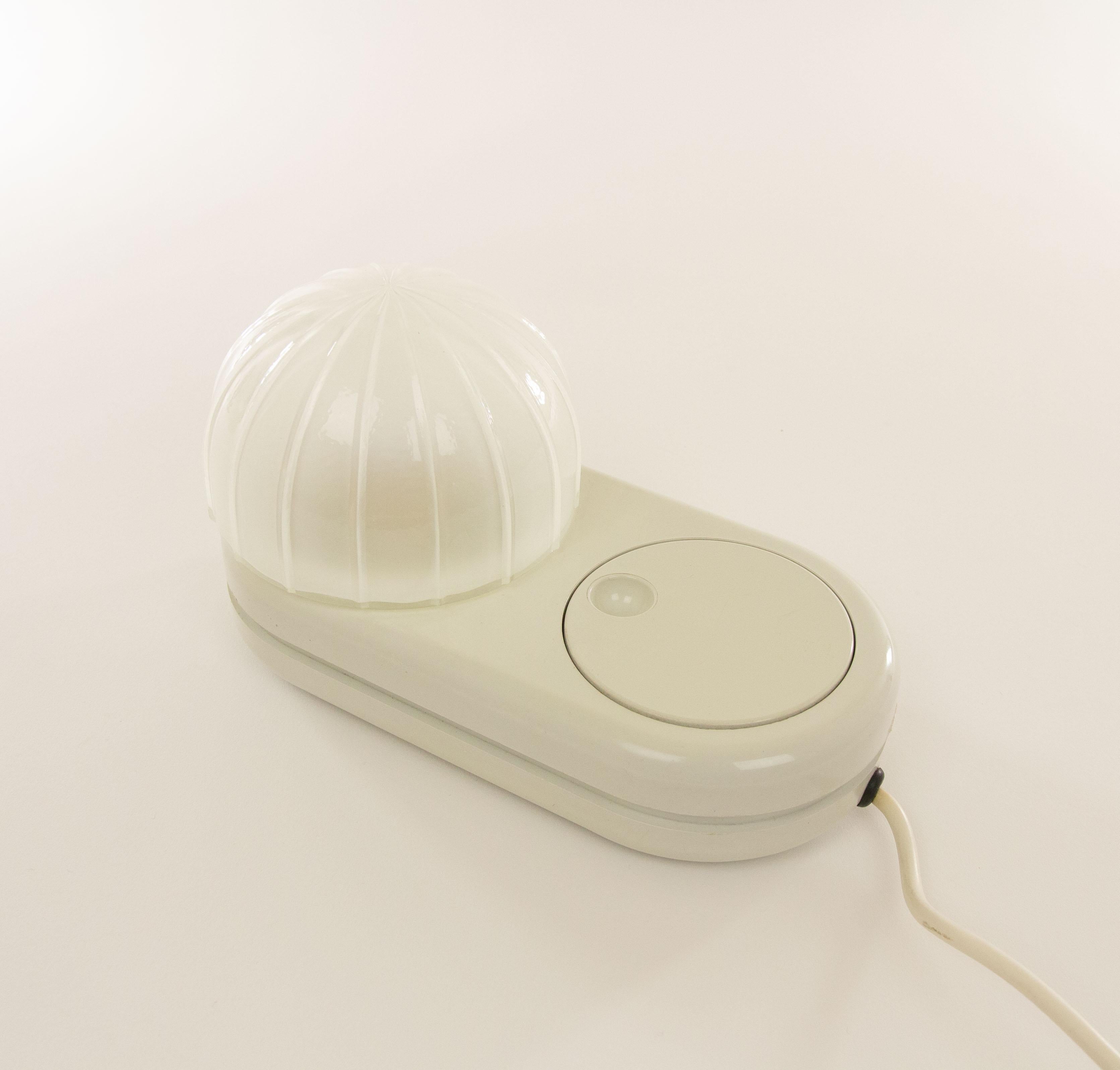 Glass White Farstar Table Lamp by Adalberto Dal Lago for Bieffeplast, 1970s