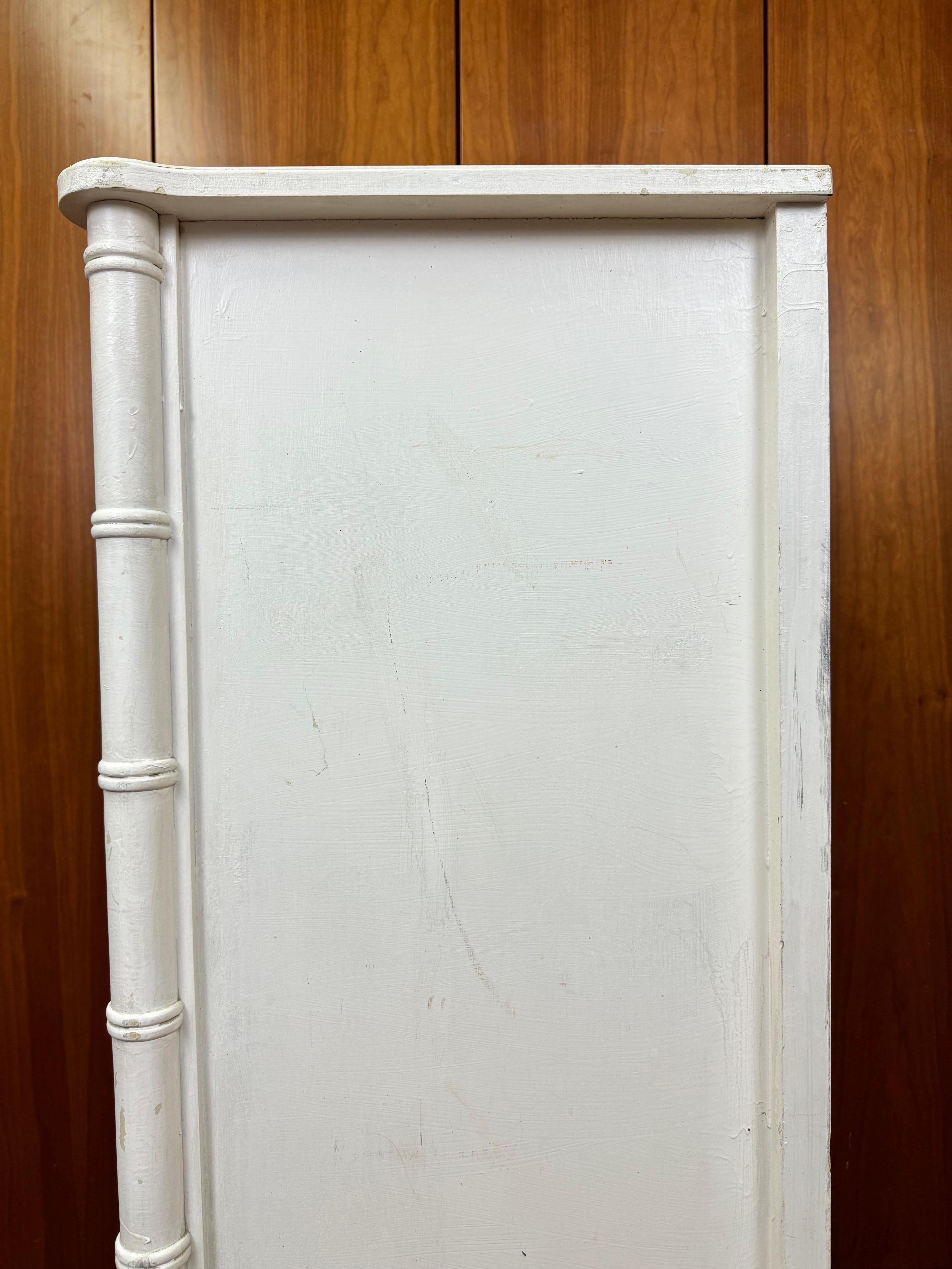 White Faux Bamboo Six Drawer Dresser 10