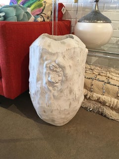 White Faux Bois Vase