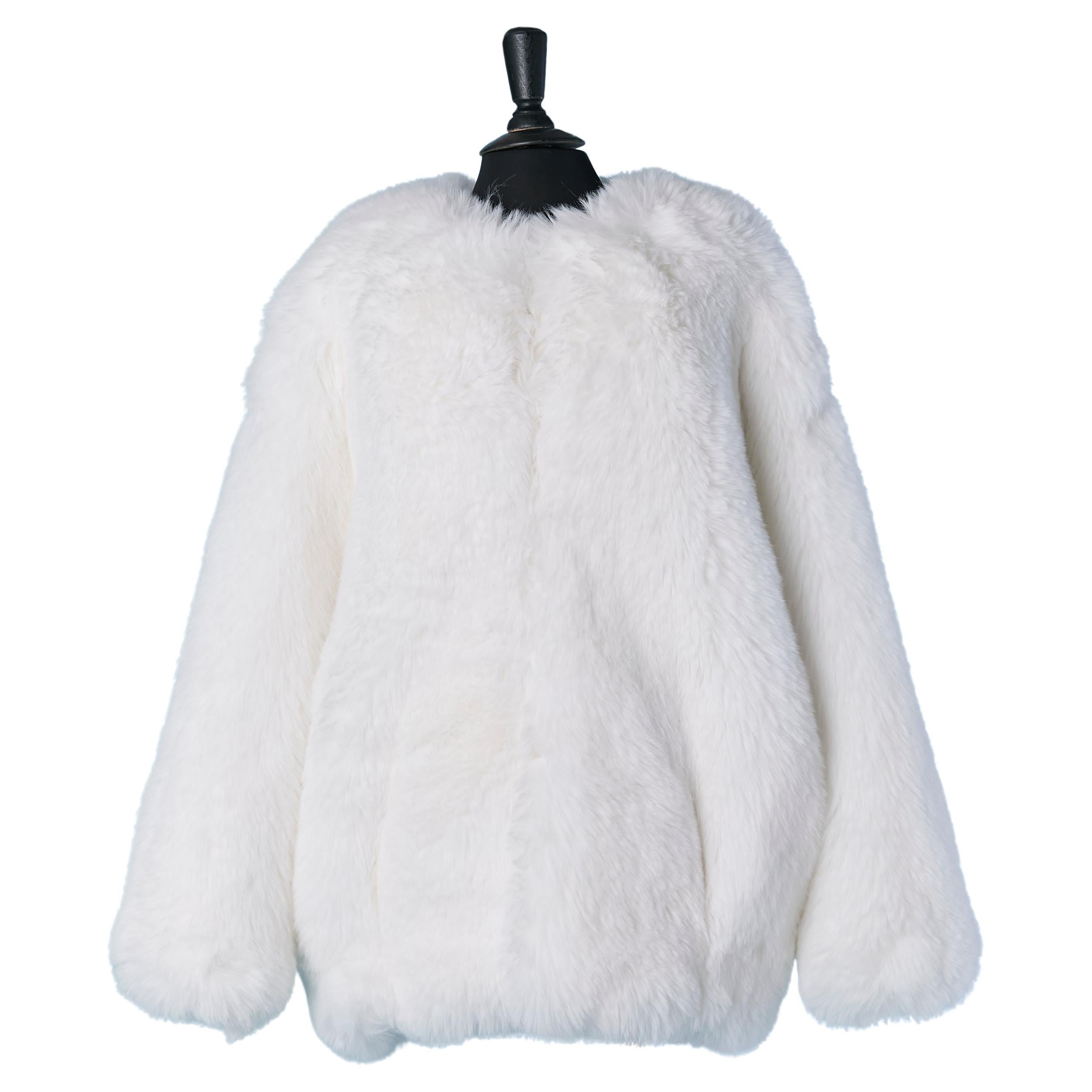 Cappotto in eco-pelliccia bianco ALEXANDRE VAUTHIER in vendita