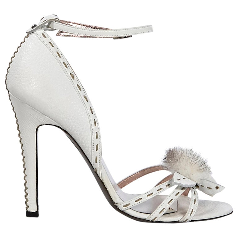 white fendi sandals