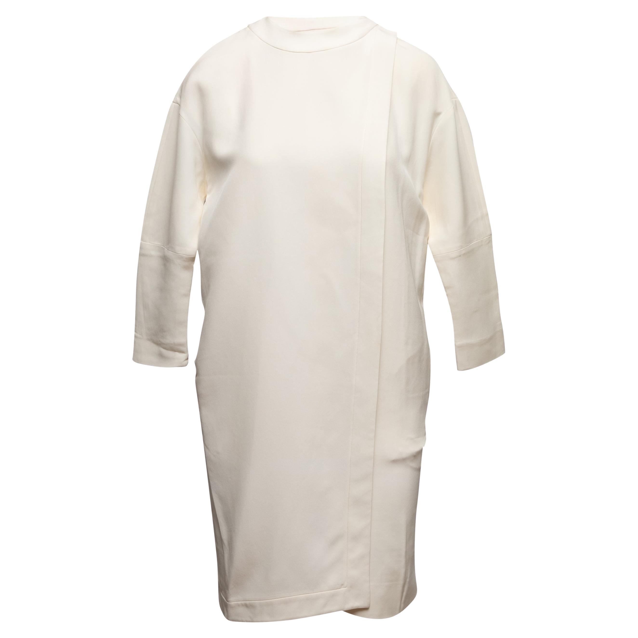 White Fendi Silk Blend Two Piece Dress Set Size IT 38 For Sale at 1stDibs