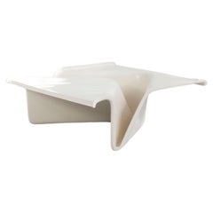 Used White Fiberglass sofa table, Cesare Leonardi & Franca Stagi, Fiarm, 70s