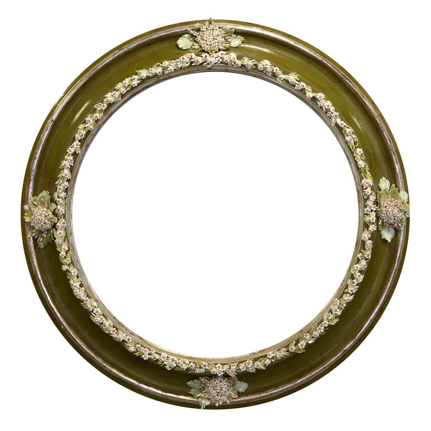 Italian White Field Flowers and Buds Mirror