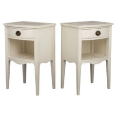White Fine Furniture Painted Nightstands, Pair