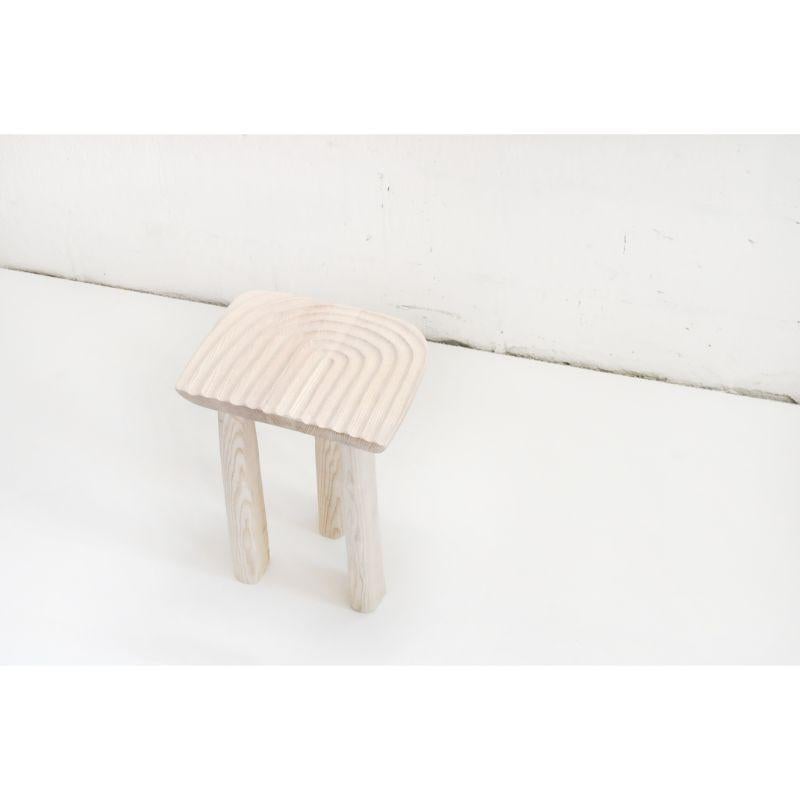 White Fingerprint Stool by Victor Hahner
Each piece is unique, handmade by the designer and signed
Dimensions: W39,5x D27 x H 49 cm
Materials: White ash

Also Available: Blue and Black Fingerprint Stool

Victor Hahner is a German artist &