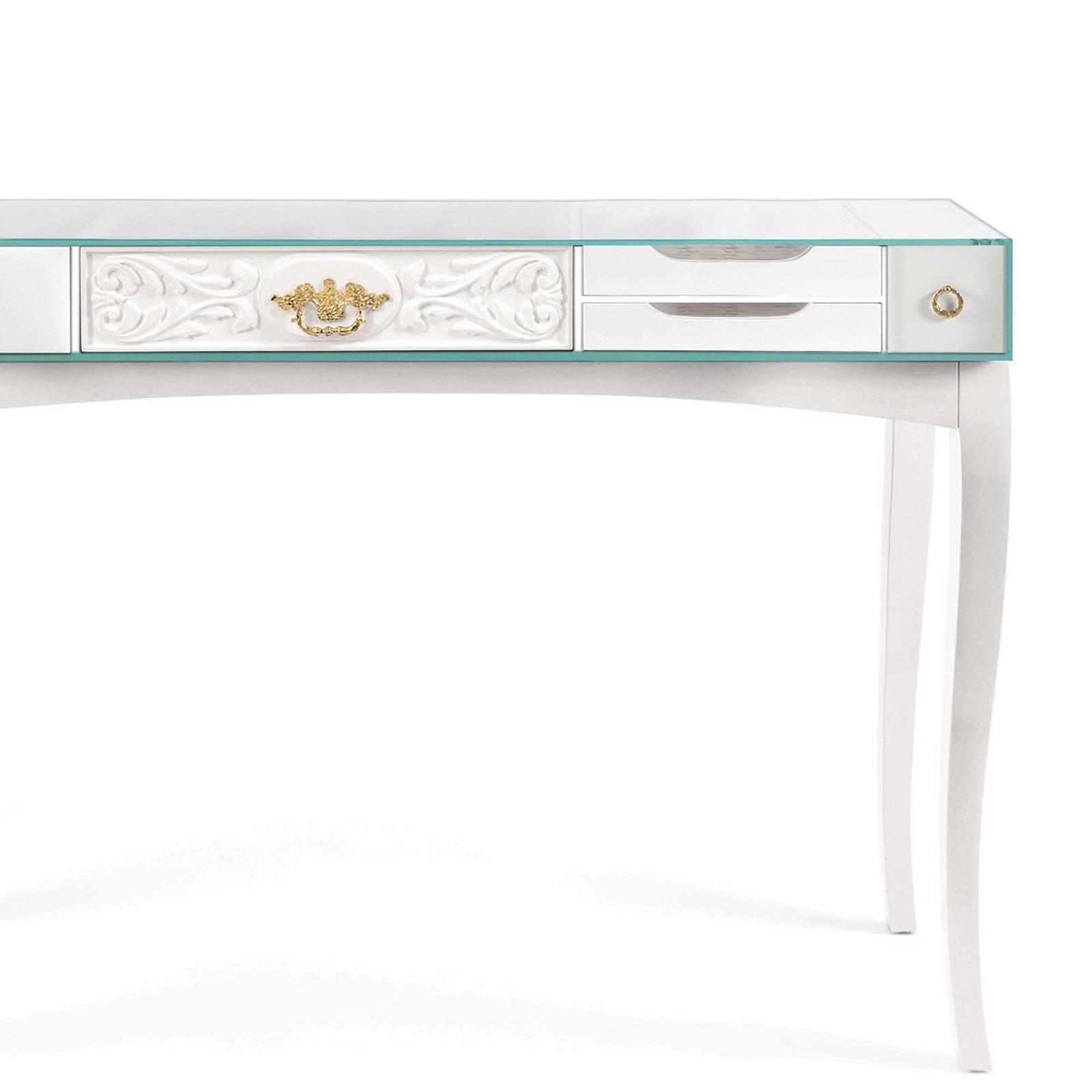 Portuguese White Finishes Console Table For Sale