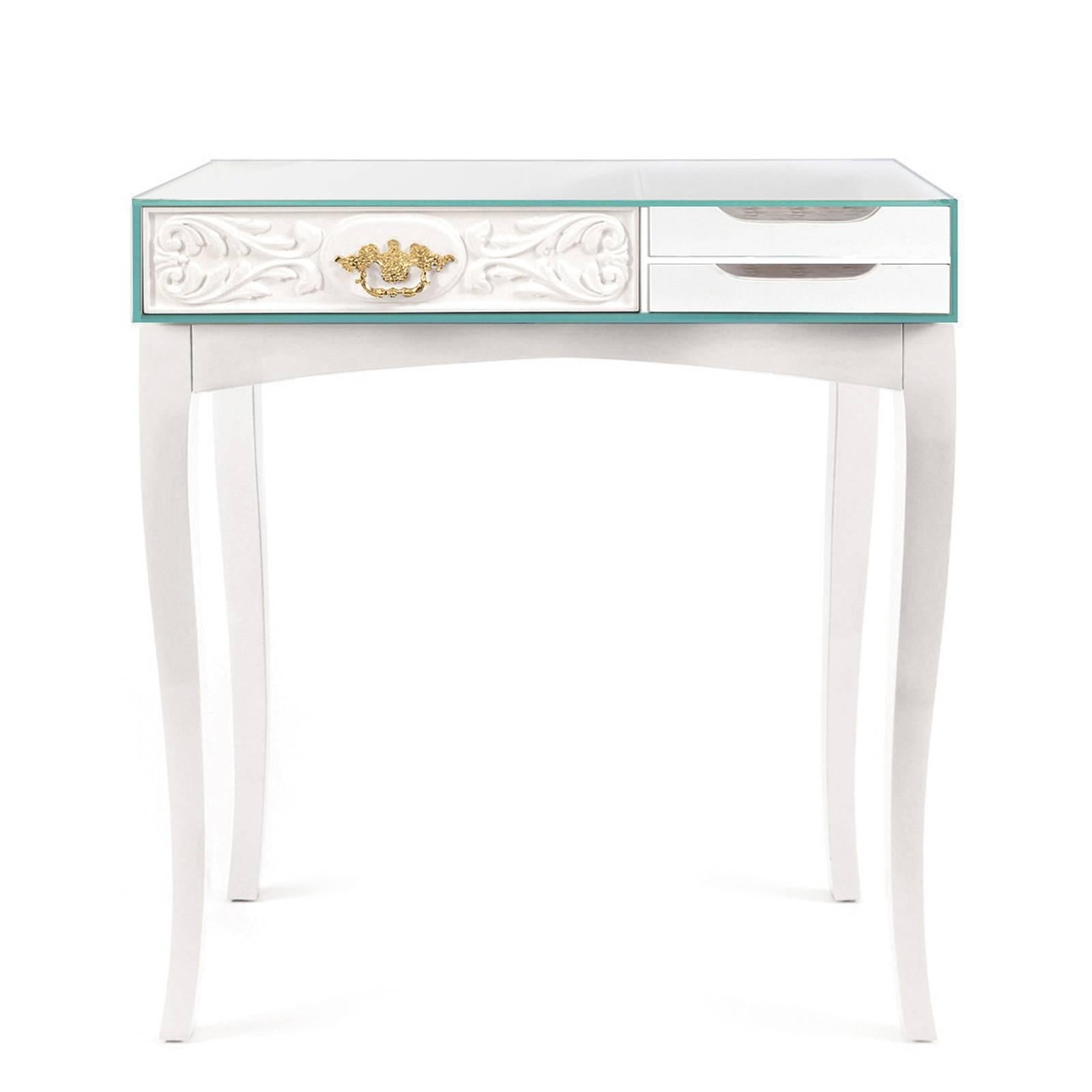 Contemporary White Finishes Console Table For Sale