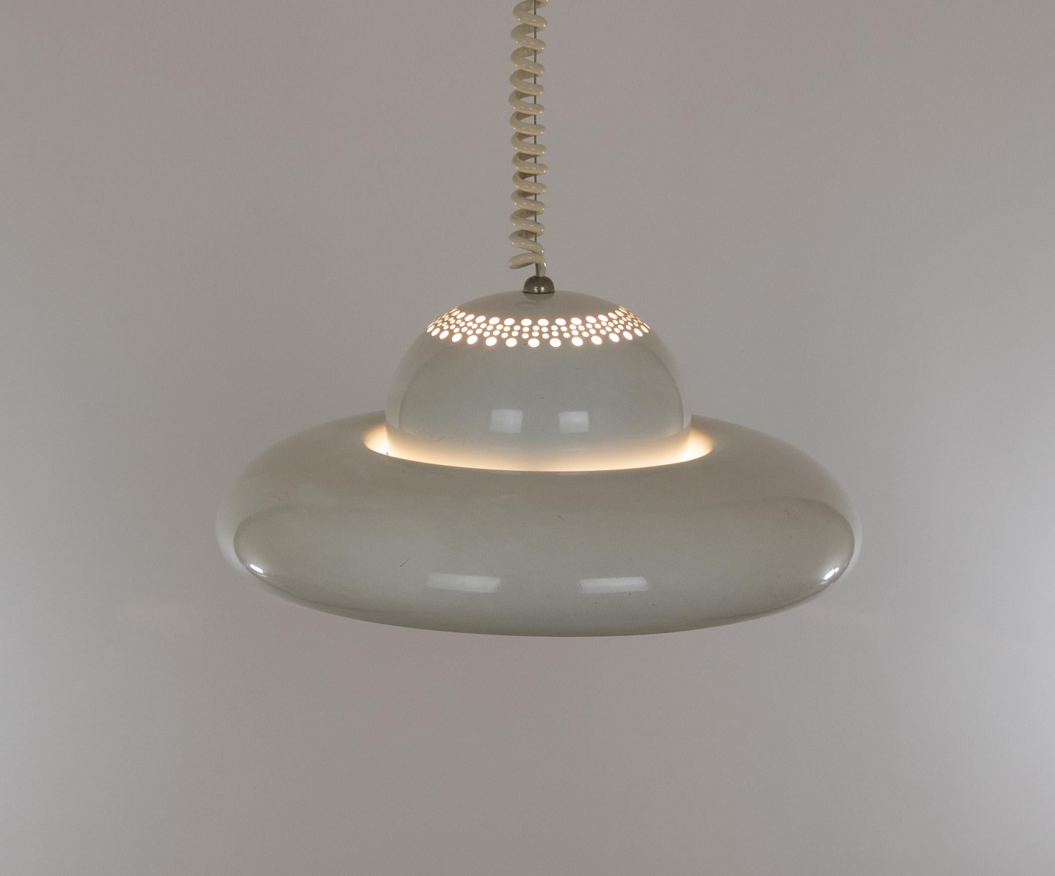 Smaltato Ciondolo Fior Di Loto bianco di Afra & Tobia Scarpa per Flos, anni '60 in vendita