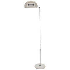 Modern White Vintage Floor Lamp Mezzaluna by Bruno Gecchelin, Italy, 1974