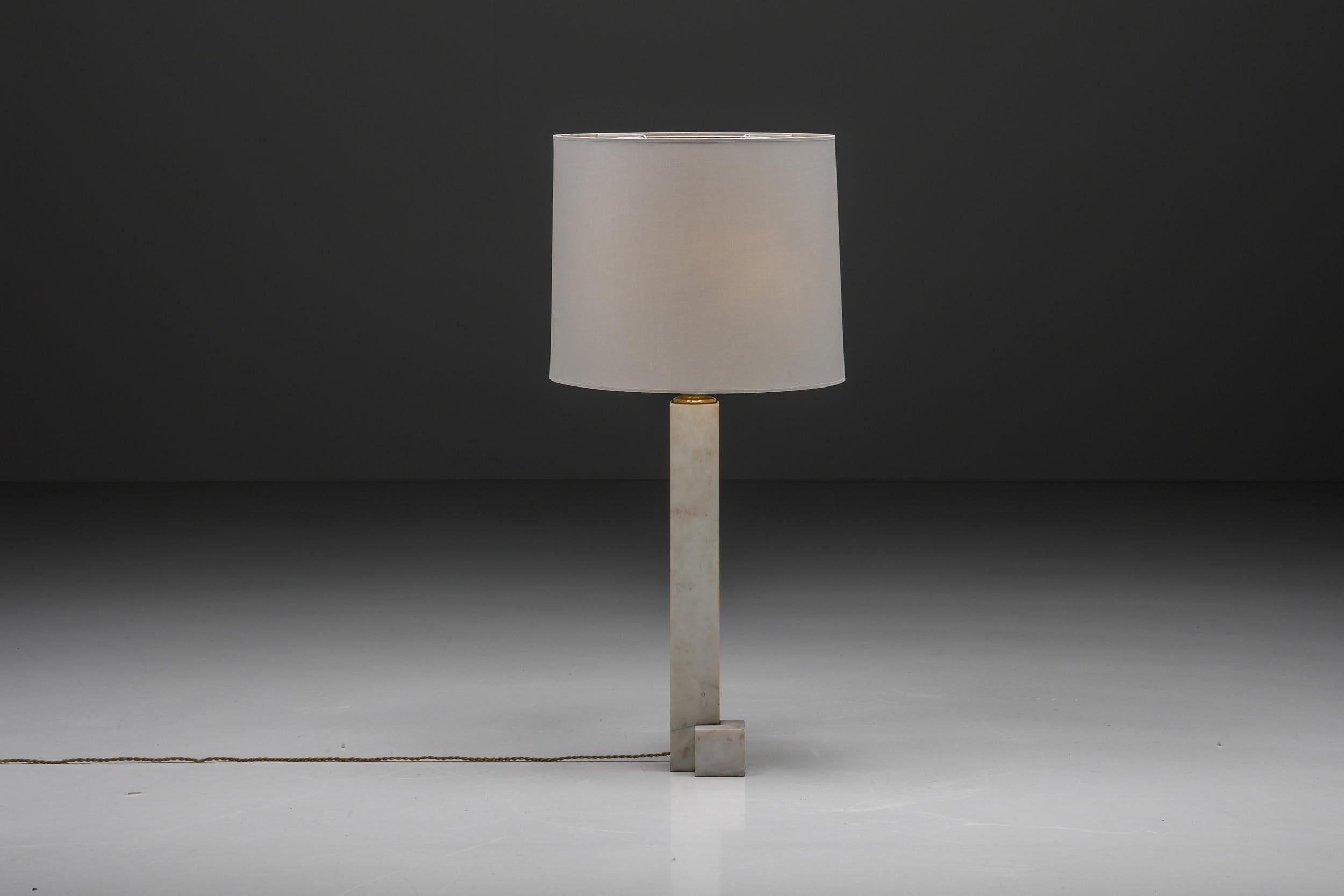 Mid-20th Century Marble Lamp by Wabbes , Mid-Century Modern, 1950's For Sale