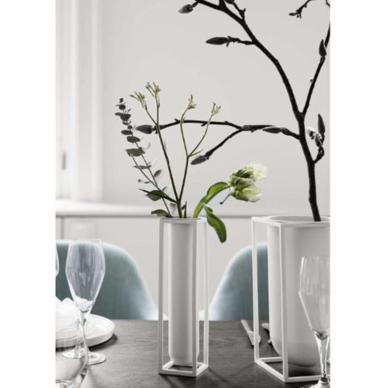 White Flora Kubus Vase by Lassen For Sale 2