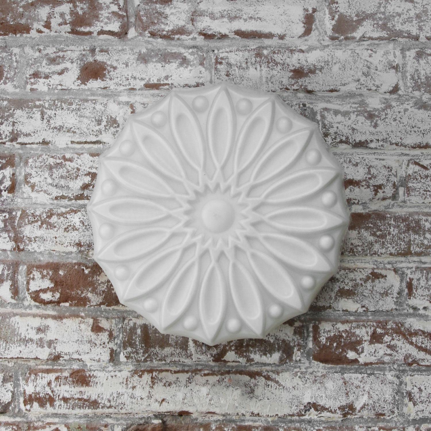 20th Century White Flower Opaline Milk Glass Vintage Industrial Scone Wall Lamp