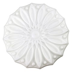 White Flower Opaline Milk Glass Vintage Industrial Scones Wall Lamps