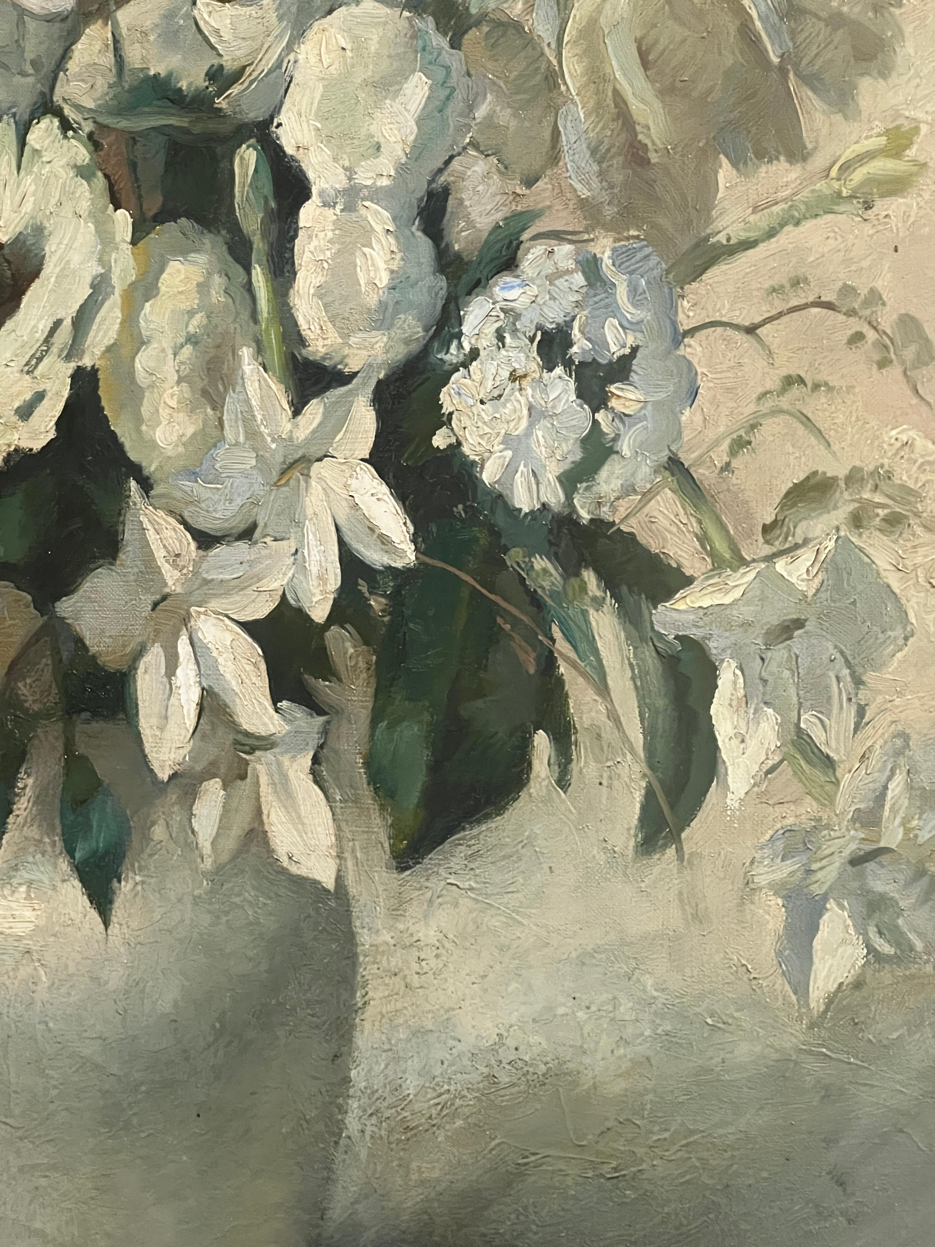 French White Flowers Arrangement by Clément Serveau For Sale