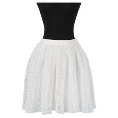 White fluffy knit double lays skirt Christian Dior