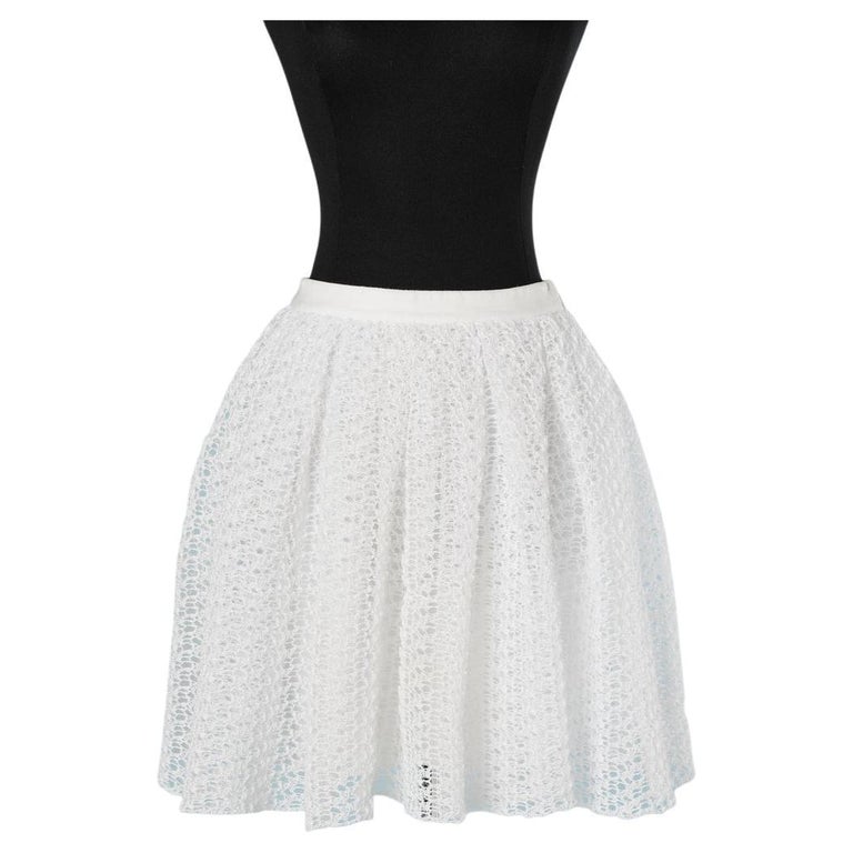 White fluffy knit double lays skirt Christian Dior For Sale at 1stDibs — free download