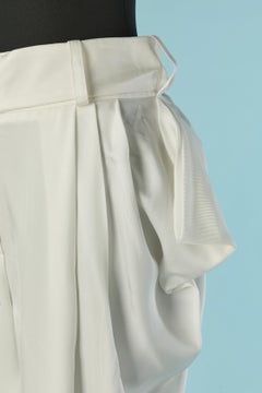 White fluid trouser draped on the hips ALEXANDRE VAUTHIER